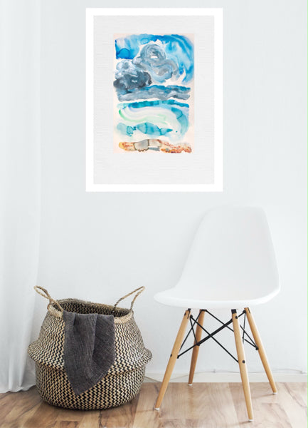 Beautiful Watercolour Seascape Painting of Deal in Kent by Artist Stephanie Fuller