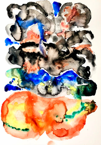 Sunrise Seascape Painting Watercolour Art by Stephanie Fuller Artist