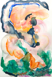 Sunset Painting In Deal Kent Watercolour by Stephanie Fuller