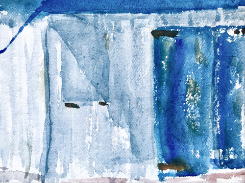 Beach Hut Painting Walmer by Stephanie Fuller
