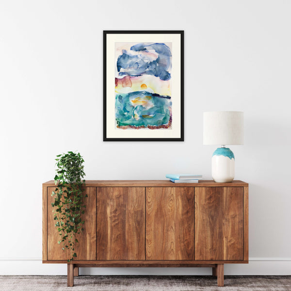 Orange Sunrise Deal Pier Painting by Stephanie Fuller Artist