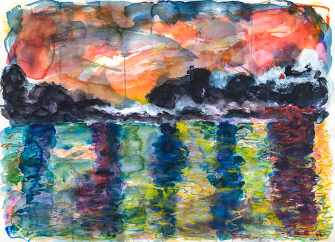 Stormy Red Sunrise