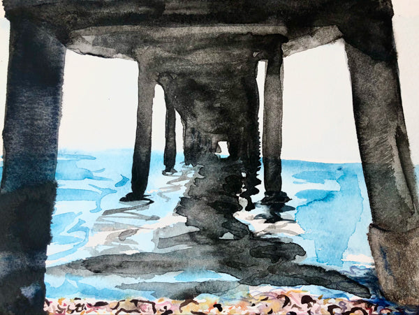 Under Deal Pier Painting by Stephanie Fuller Artist