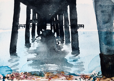 Under Deal Pier Painting by Stephanie Fuller Artist