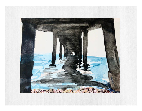 Under Deal Pier Painting by Stephanie Fuller Artist