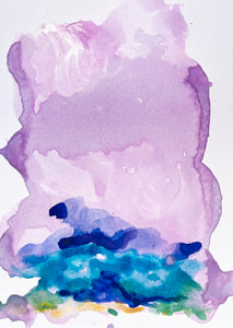 Violet Clouds Over The Sea