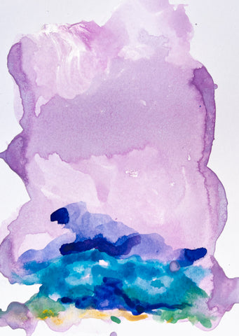 Violet Clouds Over The Sea