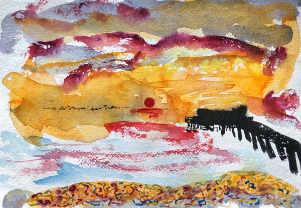 Turner Skies Red Sunrise Deal Kent by Stephanie Fuller Artist
