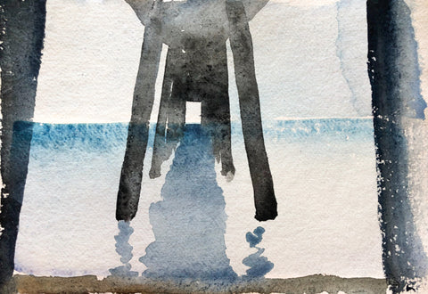 Under Deal Pier Painting by Stephanie Fuller Artist