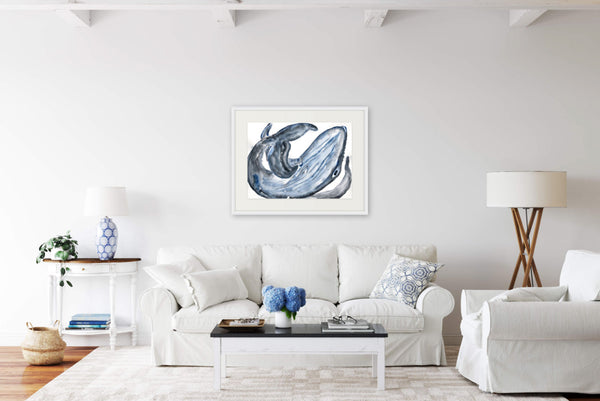 Humpback Whale Painting Watercolour by Stephanie Fuller Artist