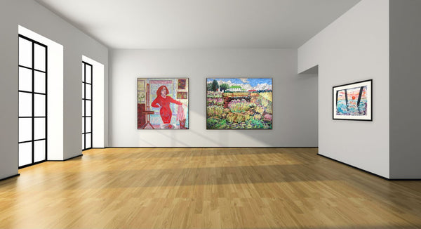 Artist in a Red Dress