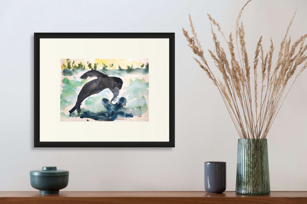 Seal Painting of Sandwich Bay, Kent by Artist Stephanie Fuller